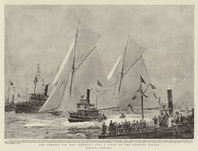 The Contest for the America Cup, a Scene on the Crowded Course by William Lionel Wyllie